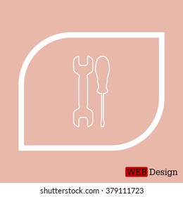 Simple Tools or Repair line Icon