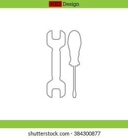 Simple Tools or Repair line Icon