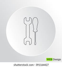 Simple Tools or Repair line Icon