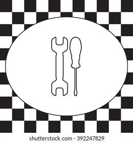 Simple Tools or Repair line Icon