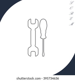 Simple Tools or Repair line Icon