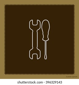 Simple Tools or Repair line Icon