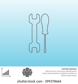 Simple Tools or Repair line Icon
