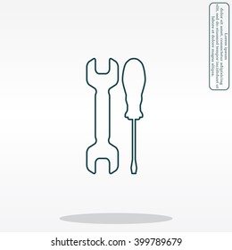 Simple Tools or Repair line Icon