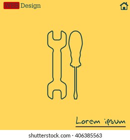 Simple Tools or Repair line Icon