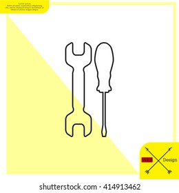 Simple Tools or Repair line Icon