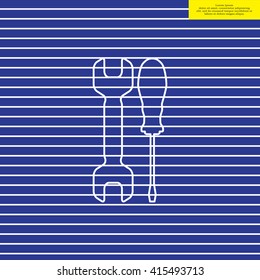 Simple Tools or Repair line Icon