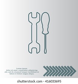 Simple Tools or Repair line Icon