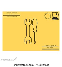 Simple Tools or Repair line Icon