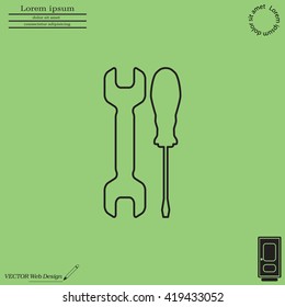 Simple Tools or Repair line Icon