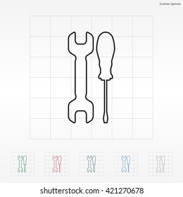 Simple Tools or Repair line Icon