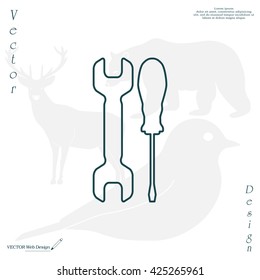 Simple Tools or Repair line Icon