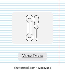 Simple Tools or Repair line Icon