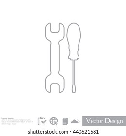 Simple Tools or Repair line Icon