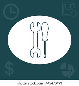 Simple Tools or Repair line Icon