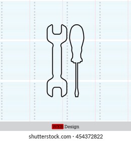 Simple Tools or Repair line Icon