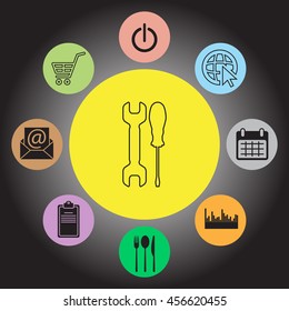 Simple Tools or Repair line Icon