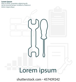 Simple Tools or Repair line Icon
