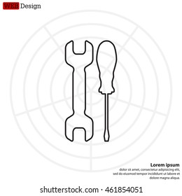 Simple Tools or Repair line Icon