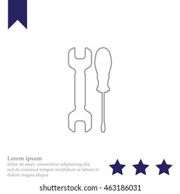 Simple Tools or Repair line Icon