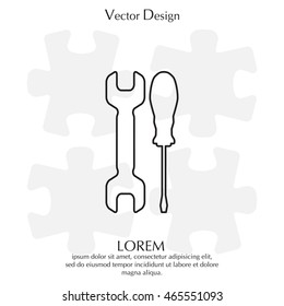 Simple Tools or Repair line Icon