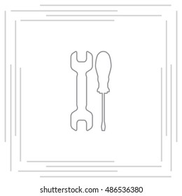 Simple Tools or Repair line Icon
