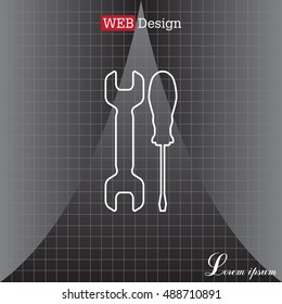 Simple Tools or Repair line Icon