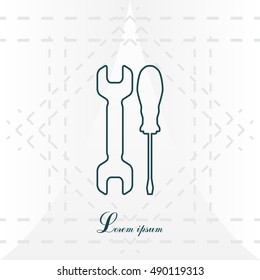 Simple Tools or Repair line Icon