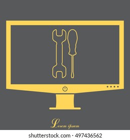 Simple Tools or Repair line Icon