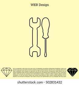 Simple Tools or Repair line Icon