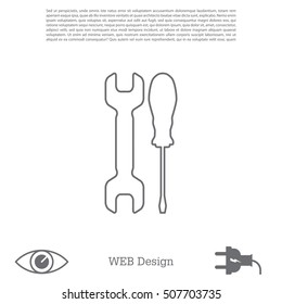 Simple Tools or Repair line Icon