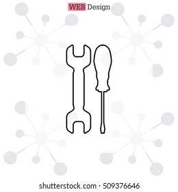 Simple Tools or Repair line Icon