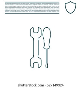 Simple Tools or Repair line Icon