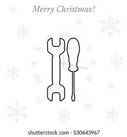 Simple Tools or Repair line Icon