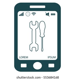 Simple Tools or Repair line Icon