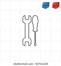 Simple Tools or Repair line Icon