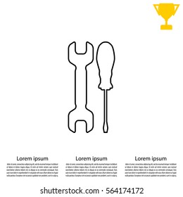 Simple Tools or Repair line Icon