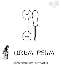 Simple Tools or Repair line Icon