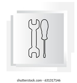 Simple Tools or Repair line Icon
