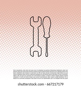 Simple Tools or Repair line Icon
