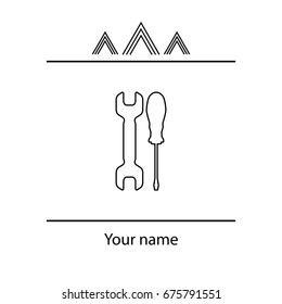 Simple Tools or Repair line Icon