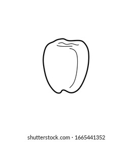 Simple tooth line icon. Vector sign for mobile app and web sites.