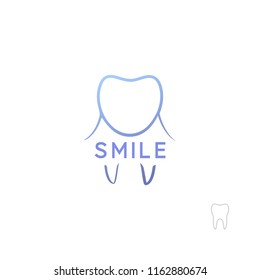 Simple tooth logo for branding identity. Vector image.