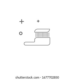 Simple toothbrush icon icon design