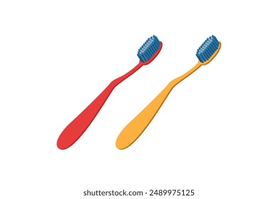 Simple toothbrush icon illustration of plastic toothbrush vector icon.