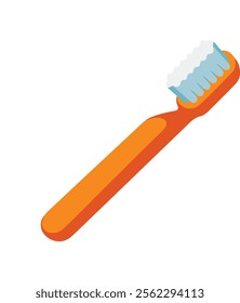 Simple toothbrush vector illustration isolated on white  background.