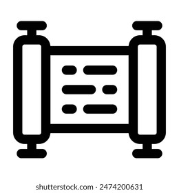 Simple Torah icon. The icon can be used for websites, print templates, presentation templates, illustrations, etc