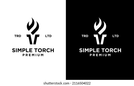 simple Torch Logo vector symbol illustration design