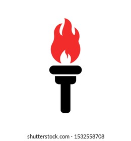 Simple torch symbol design vector