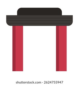 Simple torii style arch gate. Vector illustration